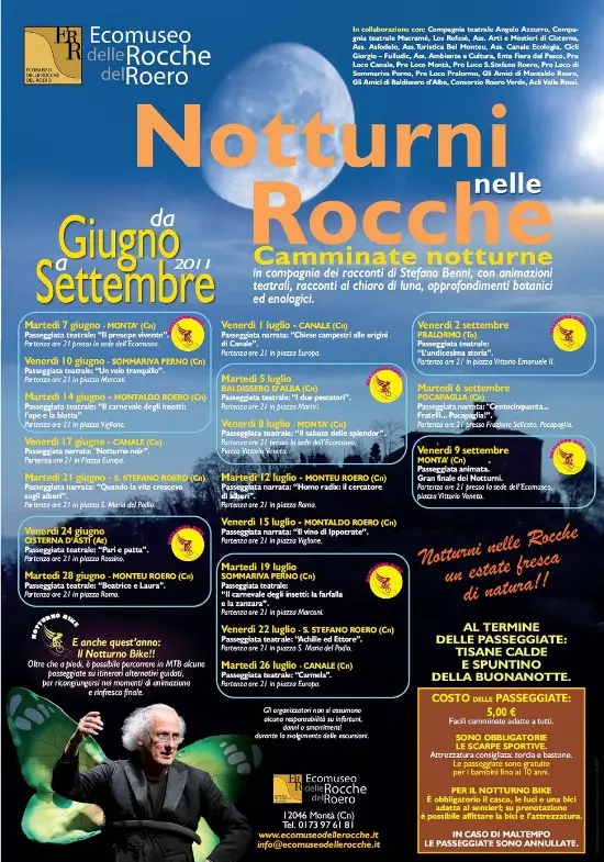 La locandina dei Notturni nelle Rocche 2011