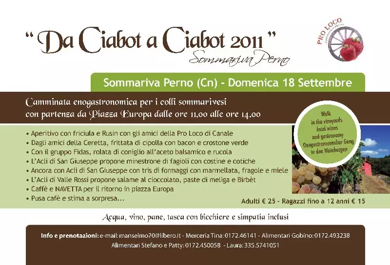 More information for &#39da Ciabot a Ciabot 2011&#39